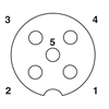 SAC-5P-M12MS/1,5-PUR/M12FS