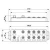 AXL E PB DI8 DO4 2A M12 6P