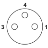 SAC-3P-M12MS/3,0-PVC/M 8FS