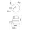 38624 | MLAMP LED GRE V90/240AC GY