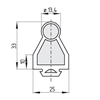 SE-P40-1250 PROFIL CAOUTCHOUC EMBALLÉ 1,25M