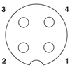 SAC-4P-M12Y/2X0,3-PUR/M12FS VP