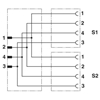 SAC-4P-M12Y/2X0,3-PUR/M12FS VP